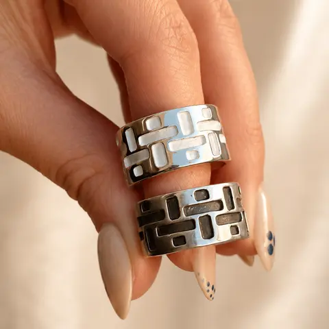Anillo Cruces — Plata — Principal