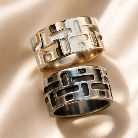 Anillo Cruces — Plata — Detalle