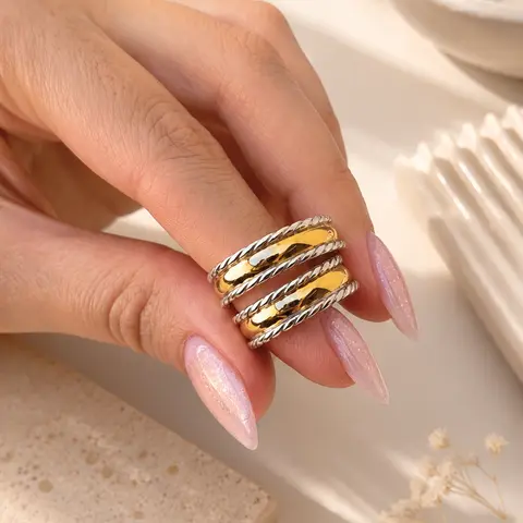 Anillo 3 Cintas — Dorado — Principal