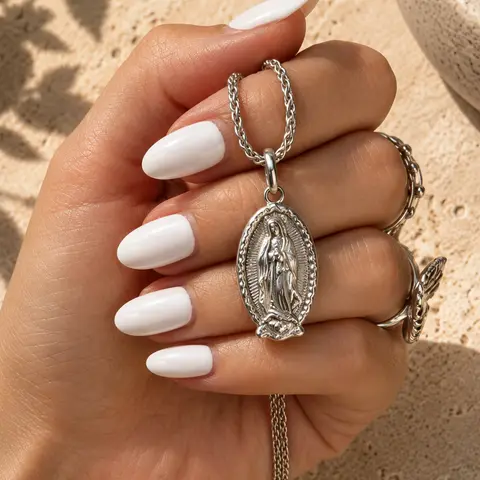 Dije Virgen — Plata — Principal