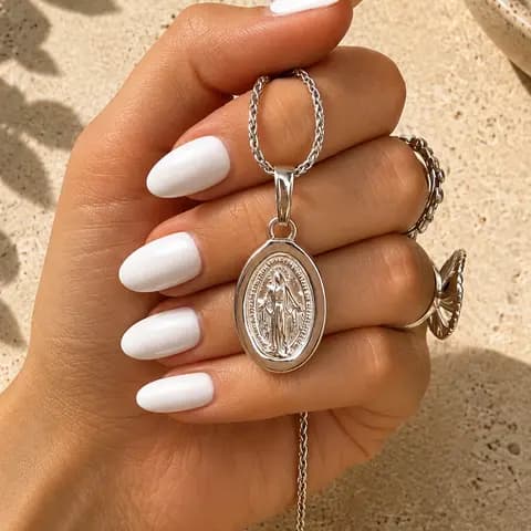 Dije Virgen — Plata — Detalle
