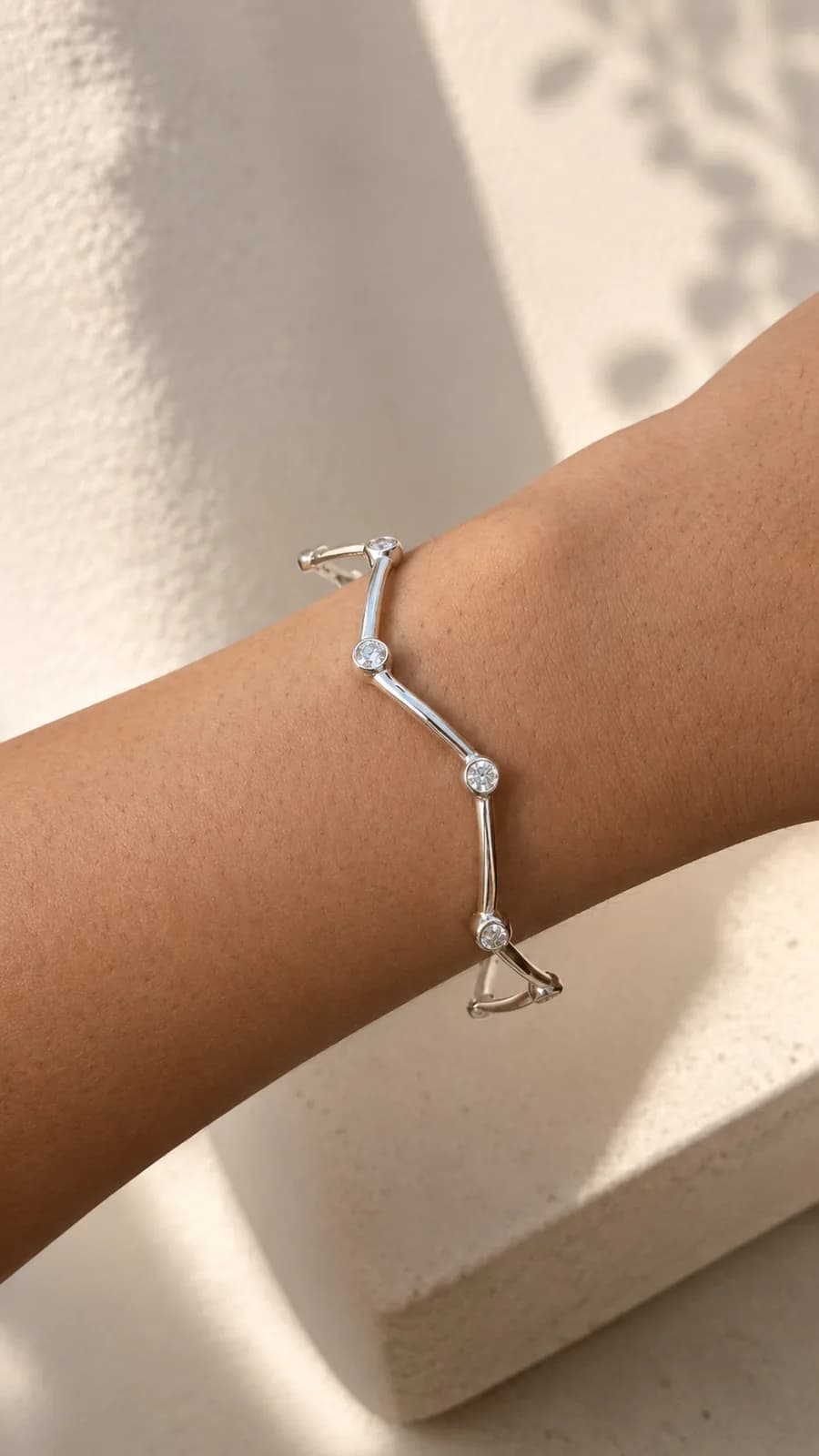 Pulsera Zig Zag con Diamantes