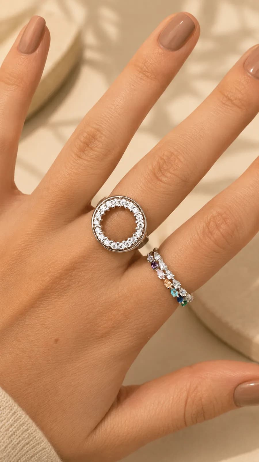 Anillo Circulo Diamantes
